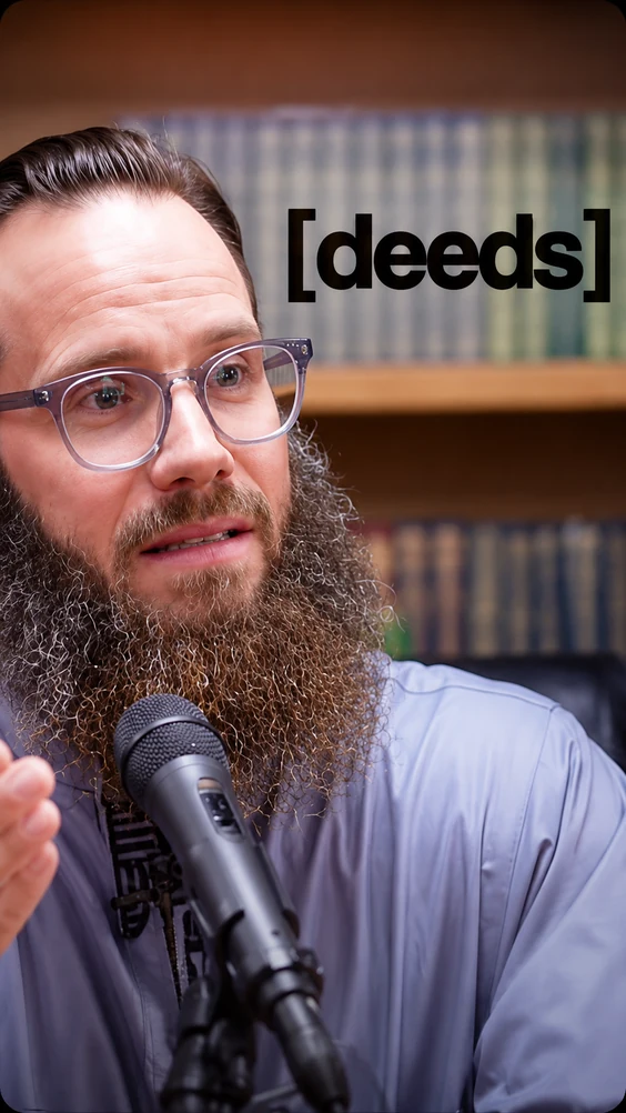 A podcast clip with minimal typography